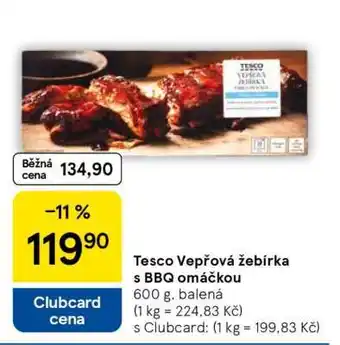 Tesco Tesco Vepřová žebírka s BBQ omáčkou nabídka