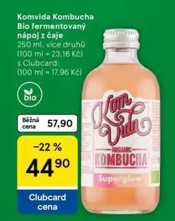 Tesco Komvida Kombucha Bio fermentovaný nápoj z čaje nabídka