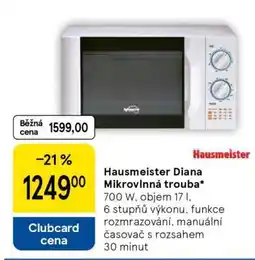 Tesco Hausmeister Diana Mikrovlnná trouba nabídka