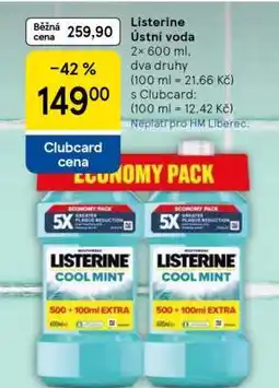 Tesco Listerine ústní voda nabídka