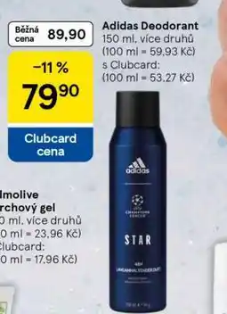 Tesco Adidas deodorant nabídka