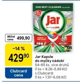 Tesco Jar Kapsle do myčky nádobí nabídka