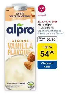 Tesco Alpro nápoj nabídka