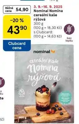 Tesco Nominal Nomina cereální kaše rýžová nabídka
