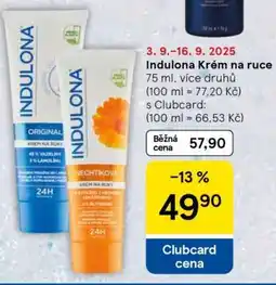 Tesco INDULONA krém na ruce nabídka