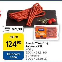 Tesco Snack !T Vepřový kabanos XXL nabídka