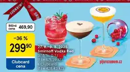 Tesco Smirnoff Vodka Red 37,5%, 0,7 l nabídka