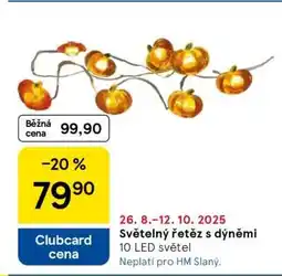 Tesco Světelný řetěz s dýněmi nabídka