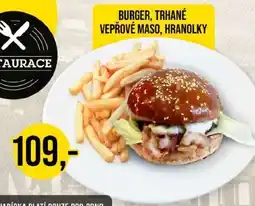 Jip BURGER, TRHANÉ VEPŘOVÉ MASO, HRANOLKY nabídka