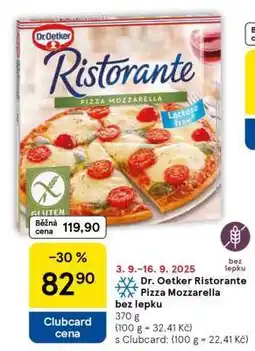Tesco Dr. Oetker Ristorante Pizza Mozzarella bez lepku nabídka
