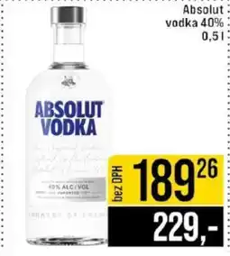 Jip Absolut vodka 40% 0,5 l nabídka