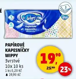 Penny Market PAPÍROVÉ KAPESNÍČKY WIPPY nabídka