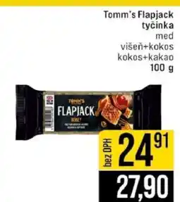 Jip Tomm's Flapjack tyčinka nabídka