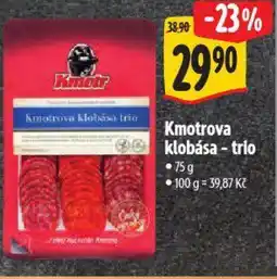 Albert Kmotrova klobása-trio nabídka