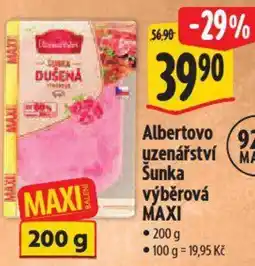 Albert Albertovo uzenářství Šunka výběrová MAXI nabídka