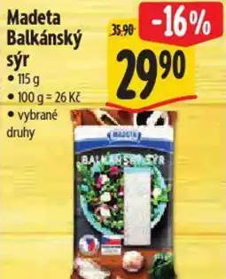 Albert Madeta Balkánský sýr nabídka