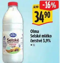 Albert Olma Selské mléko čerstvé 3,9% nabídka