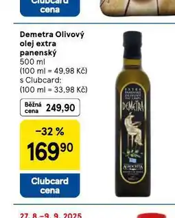 Tesco Demetra olivový olej extra panenský nabídka