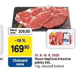 Tesco Vepřová krkovice plátky nabídka