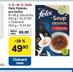 Tesco Felix polévka pro kočky nabídka