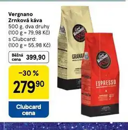 Tesco Vergnano káva nabídka