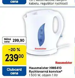 Tesco Hausmeister rychlovarná konvice nabídka