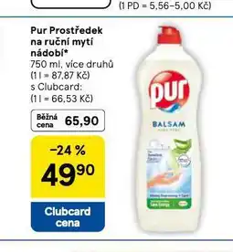 Tesco Pur prostředek na nádobí nabídka