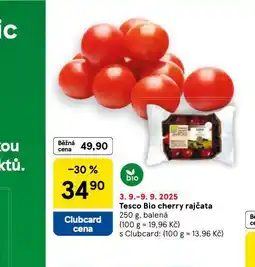 Tesco Bio cherry rajčata nabídka