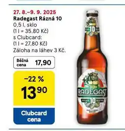 Tesco Pivo radegast nabídka