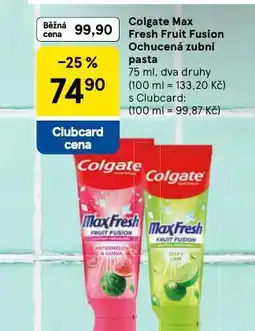 Tesco Colgate ochucená zubní pasta nabídka