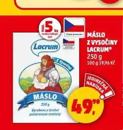 Penny Market Máslo z vysočiny lacrum nabídka