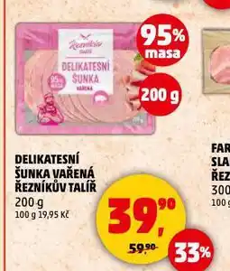 Penny Market Delikatesní šunka vařená nabídka