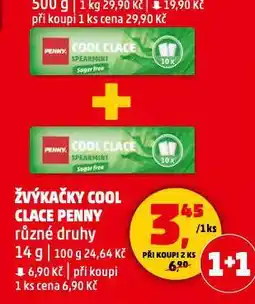 Penny Market Žvýkačky cool clace nabídka