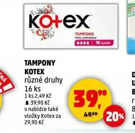 Penny Market Kotex tampony nabídka