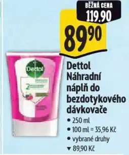 Albert Dettol Náhradní náplň do bezdotykového dávkovače nabídka