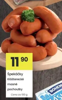 Kubík potraviny špekáčky Klášterecké masné pochoutky nabídka