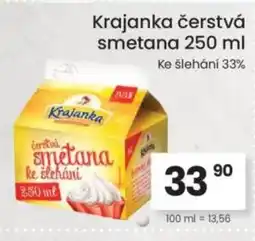 Kubík potraviny Krajanka čerstvá smetana nabídka
