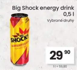 Kubík potraviny Big Shock energy drink nabídka