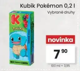 Kubík potraviny Kubík Pokémon nabídka