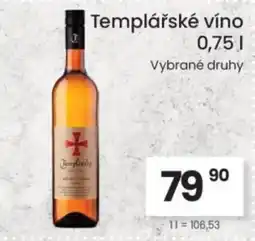 Kubík potraviny Templářské víno nabídka