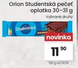 Kubík potraviny Orion Studentská pečeť oplatka nabídka