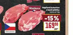 Billa Vepřová krkovice s kostí plátky nabídka