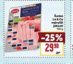 Billa Le & co šunka nejvyšší jakosti nabídka