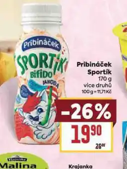Billa Pribináček sportík nabídka