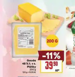 Billa Gouda 48% plátky nabídka