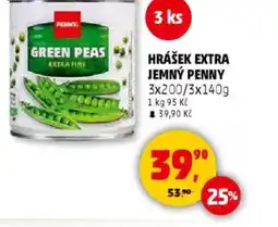 Penny Market Hrášek extra jemný Penny nabídka