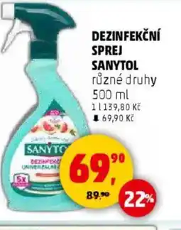 Penny Market SANYTOL Dezinfekční sprej nabídka