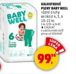 Penny Market Kalhotkové pleny Baby well nabídka