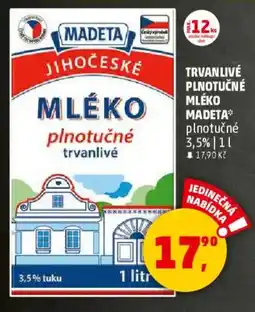 Penny Market MADETA Trvanlivé plnotučné mléko nabídka