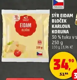 Penny Market Sýr eidam bloček Karlova koruna nabídka